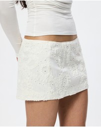 Guizio - Low Rise Embellished Skirt