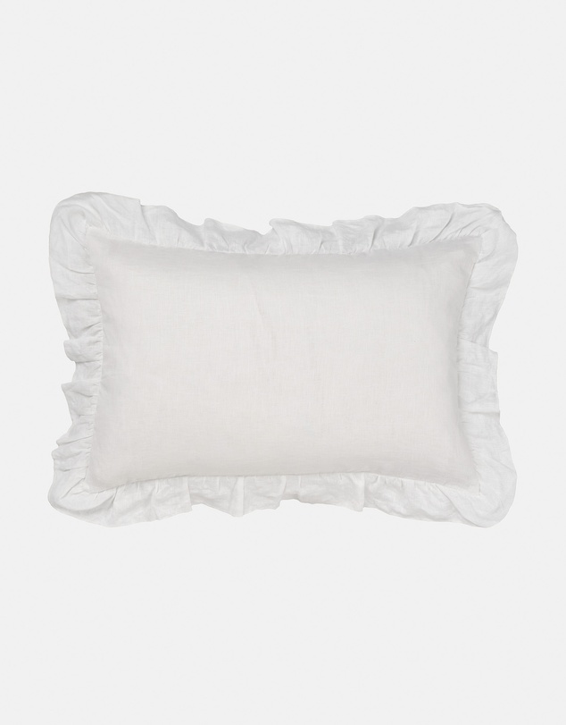 Linen House - Nimes Pure Linen Ruffle Filled Cushion
