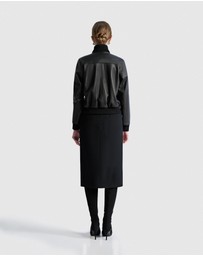 IDA+S - Isolde Leather Bomber Jacket