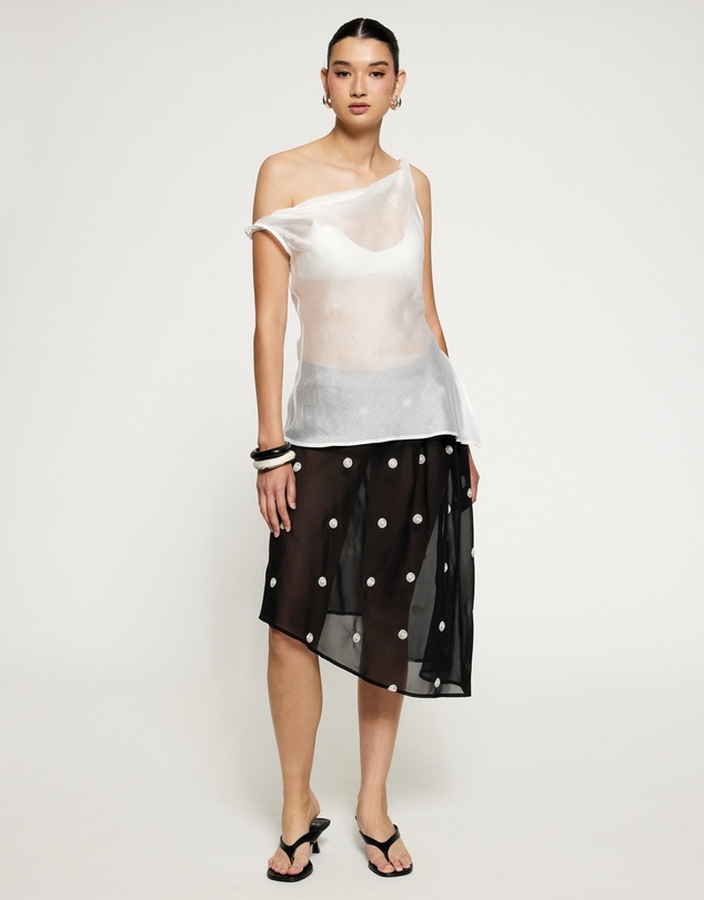 Lover - Layla Asymmetric Sheer Top