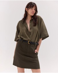 Cloth & Co. - The Short Element Skirt | Dark Olive