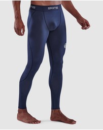SKINS - SKINS Compression Men's Series-1 Running/Gym Long Tight Navy Blue