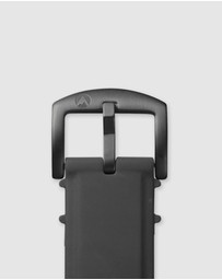 Maxum - Lansdowne Band - Black Silicone With Gunmetal Buckle