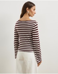 Atmos&Here - Bella Fine Knit Stripe Top