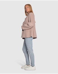 Belle & Bloom - Stuck On You Wool Blend Cinched Waist Blazer
