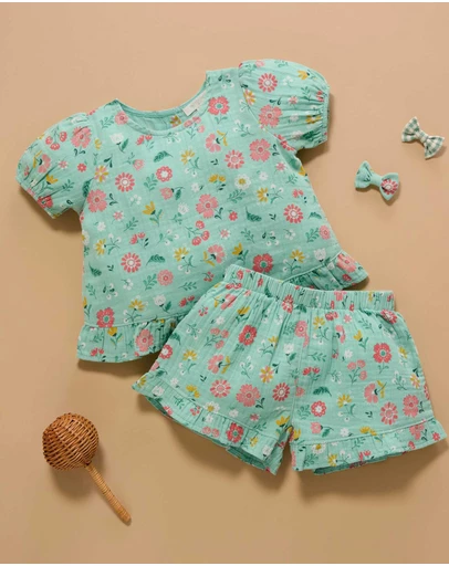Purebaby - Floral Set -Kids-Babies