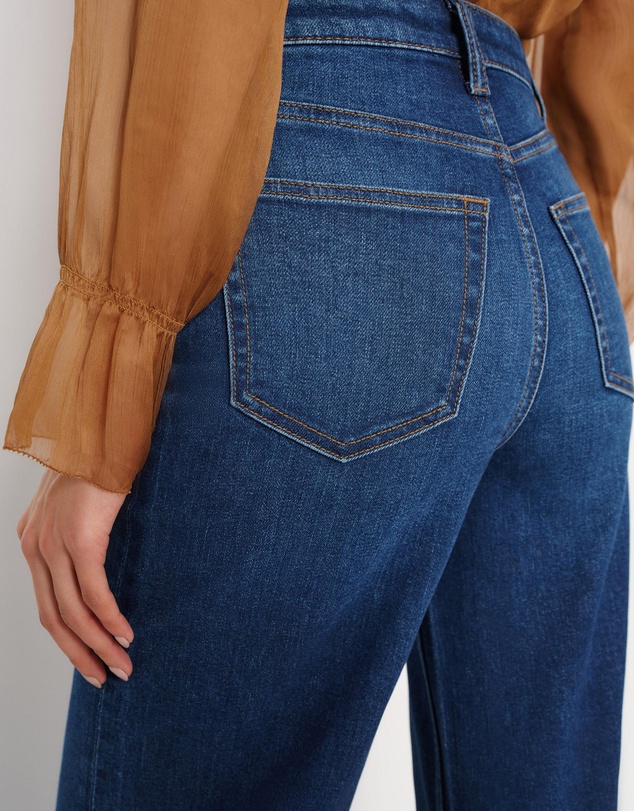 Reformation - Bex Super Stretch High Rise Wide Leg Jeans
