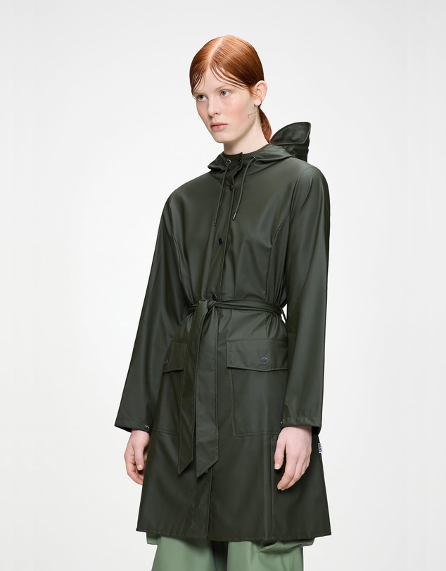 RAINS - Curve Women's Long Jacket Green