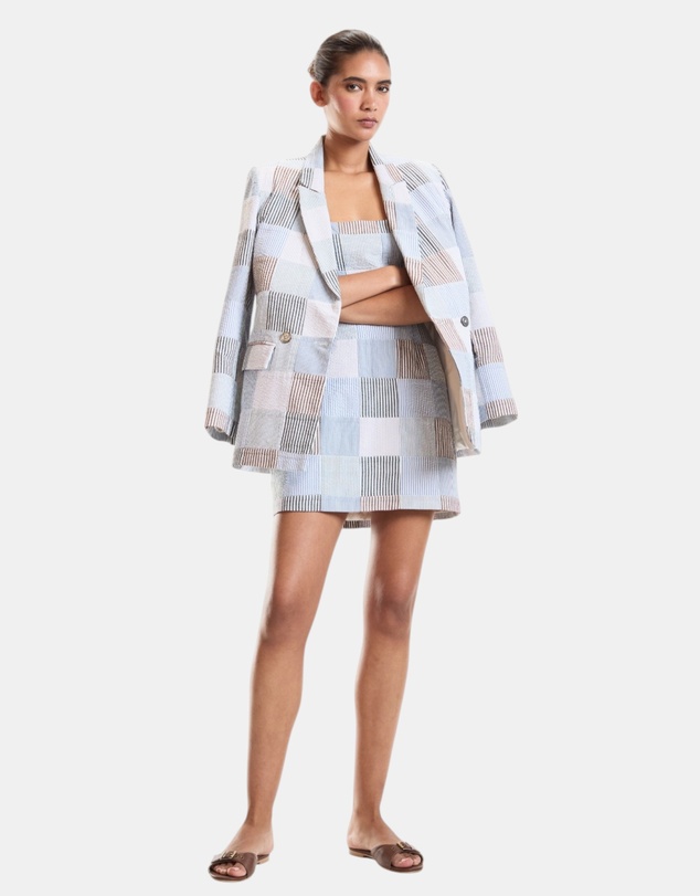 Cynthia Rowley - Seersucker Madras Mini Dress