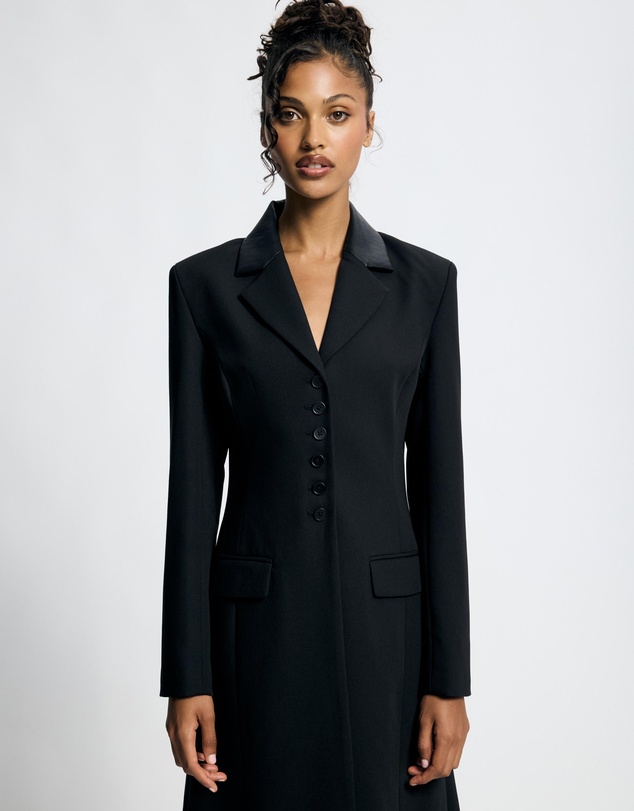 Lover - Salom Contrast Collar Suiting Coat