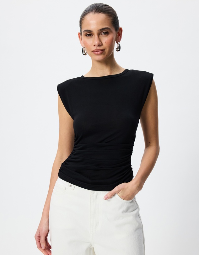 Tussah - Kate Jersey Shoulder Pad Tank Top