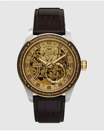TIMEX - Harry Potter x Timex Waterbury Skeleton Automatic 39mm Leather Strap Watch