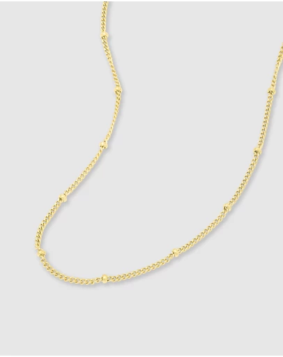Wanderlust + Co - Beaded Gold Essential Chain Necklace