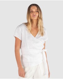 CAMIXA - VERONICA Wrap Linen Shirt