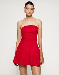 Lover - Nobu Strapless Pleated Mini Dress