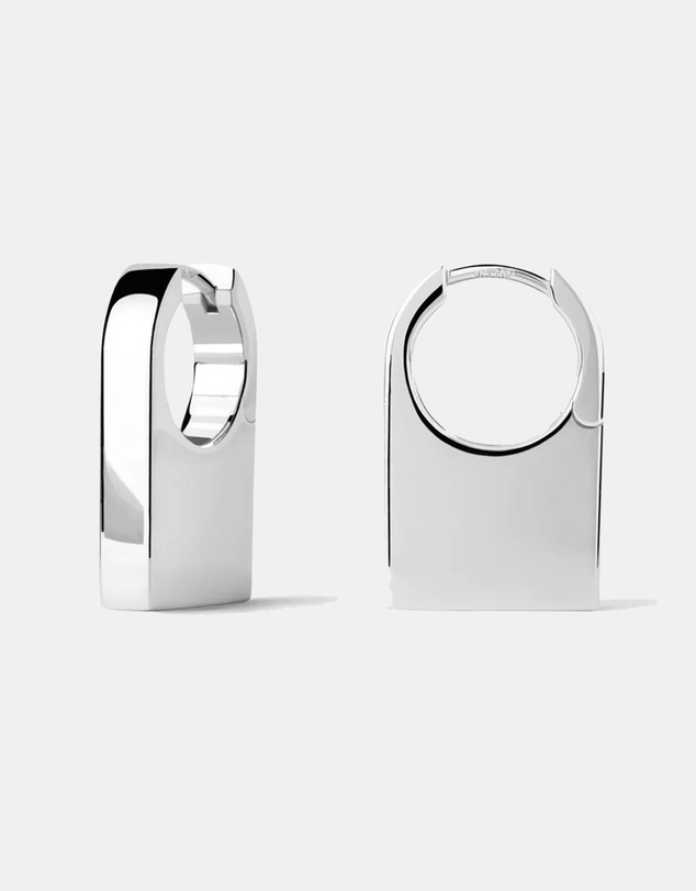 PDPAOLA - Chicago Silver Hoop Earrings