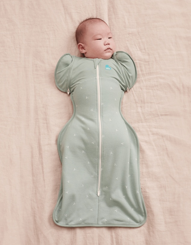Love to Dream - Swaddle Up™ Transition Bag 1.5 TOG Stretch Cotton Fleece Twigs Olive