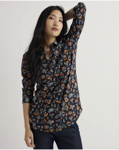 Seasalt - Dove Plant 3/4 Sleeve Tunic