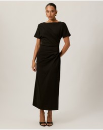 Tussah - Cindy Crepe Tuck Midi Dress