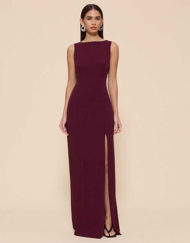 CHANCERY - Shay Boat Neck Maxi Dress With Open Back