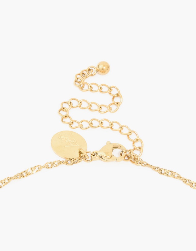 Lovisa - Waterproof Gold Plated Stainless Steel Evil Eye Tab Necklace