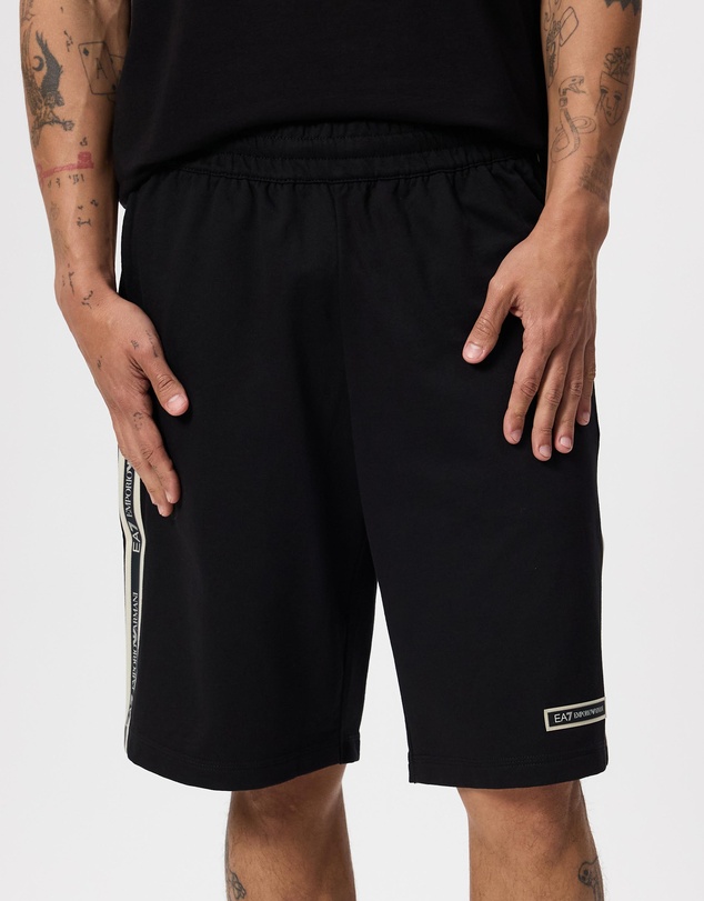 Emporio Armani EA7 - Train Logo Series Slim Fit Cotton Jersey Bermuda Shorts