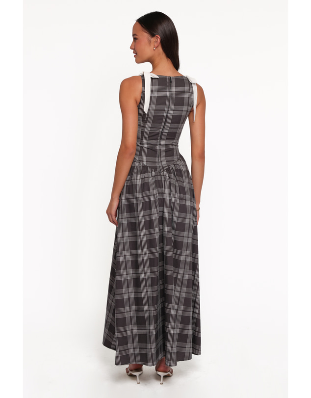 Petal & Pup - Rafaella Maxi Dress - Charcoal Plaid