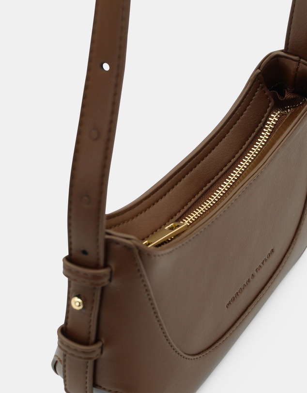 Morgan & Taylor - Aurora Shoulder Handbag in Chocolate Brown