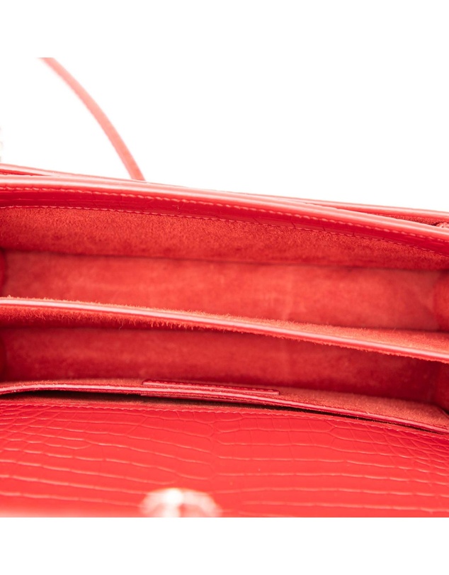 Pre-Loved by Azura Reborn - Pre-Loved Medium Croc Embossed Monogram Sunset Bag