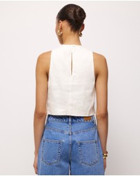AERE - Maris Pintuck Linen Top