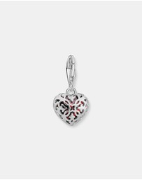 THOMAS SABO - Charm Pendant Red Stone in Heart-Shape