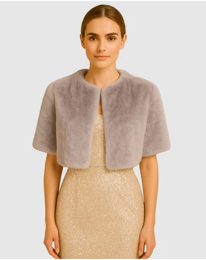Honey and Beau - Casablanca Faux Fur Cape