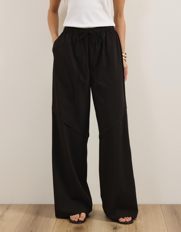 Atmos&Here - Zoe Relaxed Drawstring Pants With Seam Detail