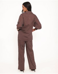 Petal & Pup - Darya Pants - Chocolate Stripe