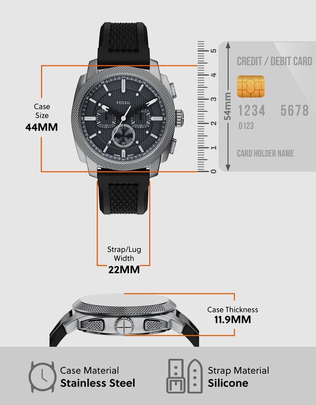 Fossil - Machine Black Chronograph Watch