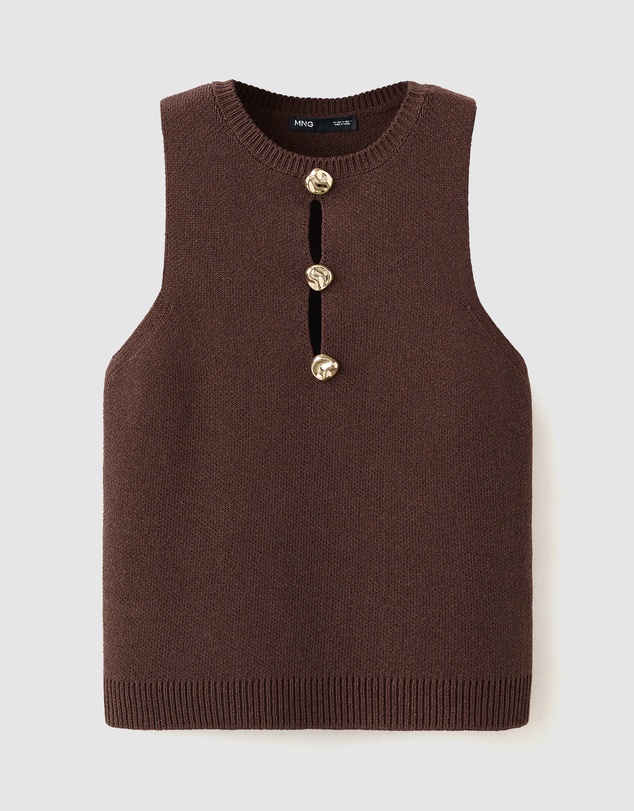 M.N.G - Beaded Detail Knitted Top