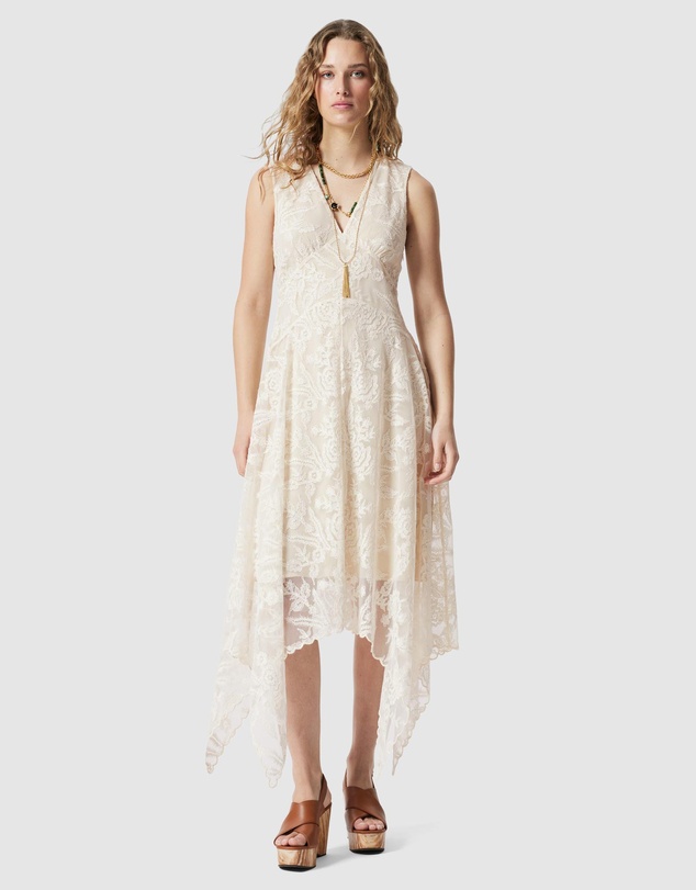 & Other Stories - V-Neck Lace Midi Dress