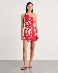 Jag - Ceezee Asymmetric Linen Mini Dress