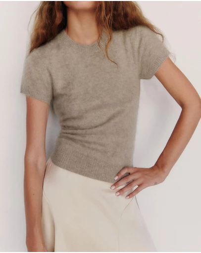 Reformation - Darcy Brushed Cashmere Tee