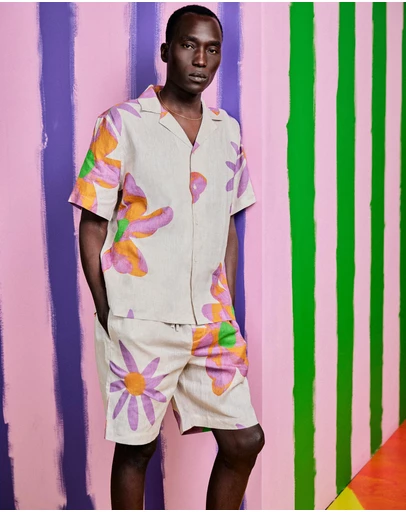 Frescobol Carioca - FC X John Booth Felipe Linen Shorts