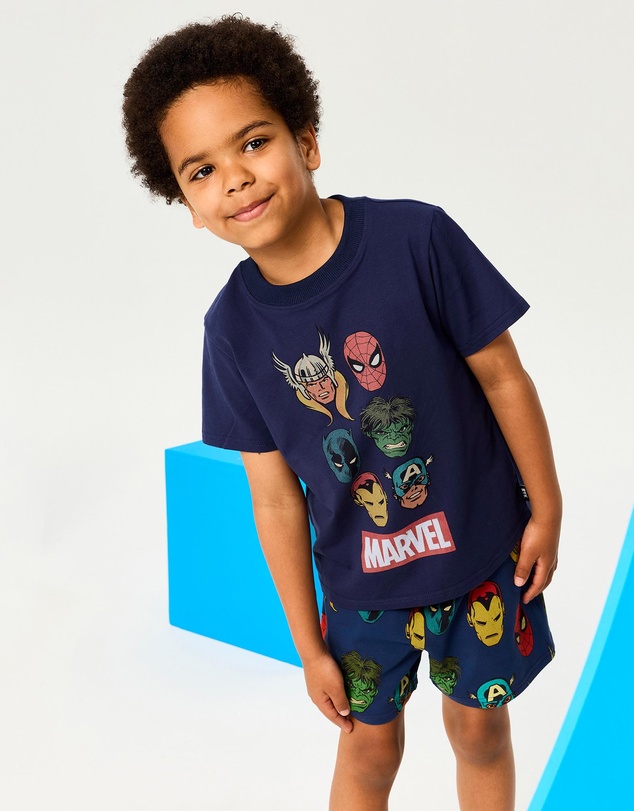 Rock Your Kid - Avengers Marvel Short Pyjama Set - ICONIC EXCLUSIVE - Kids