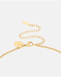 Lovisa - Waterproof Gold Plated Stainless Steel Circle Gemini Zodiac Sign Necklace