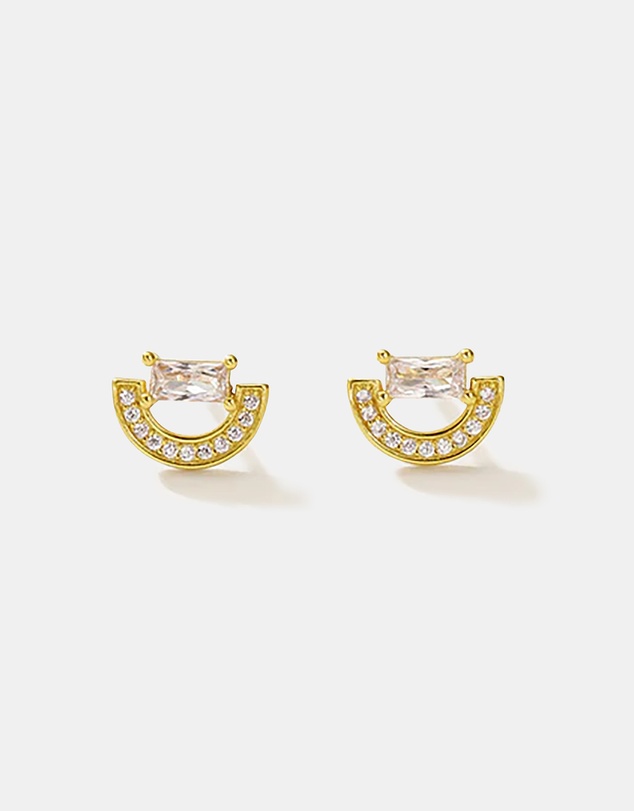 Ichu - Arched gold stud