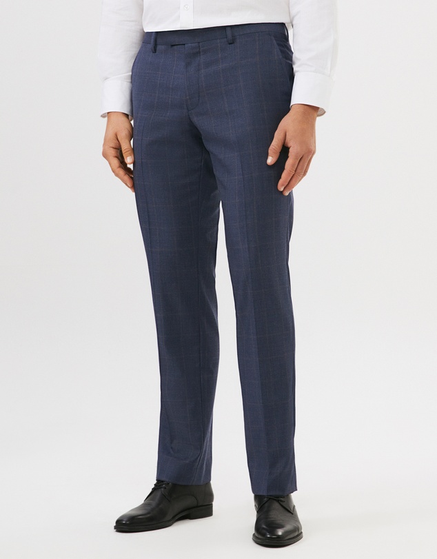Van Heusen - Wool Blend Windowpane Suit Pant