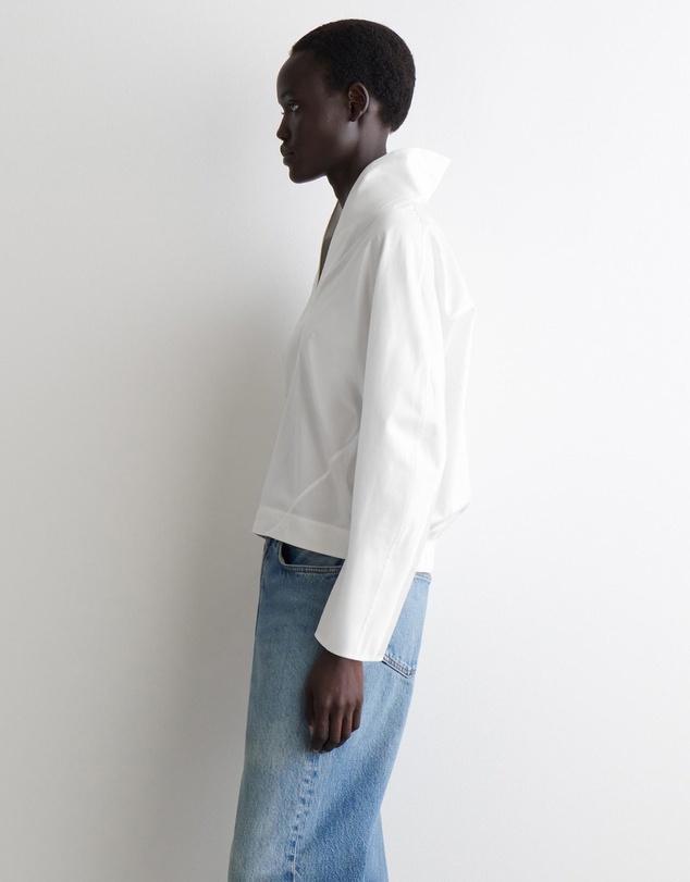 COS - Draped-Collar Cotton Blouse