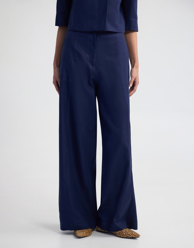 Oxford - Goldie Flat Front Linen Blend Pant