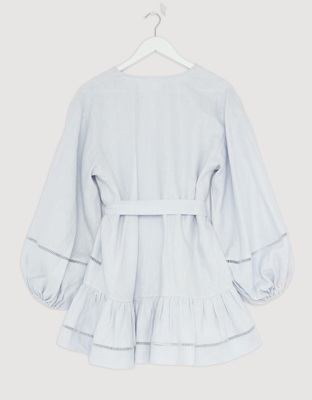 Revibe - Repaired Shona Joy Tommy Balloon Sleeve Mini Dress - AU 6