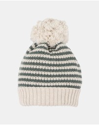 Bebe by Minihaha - Otto Stripe Organic Knitted Beanie - Babies-Kids