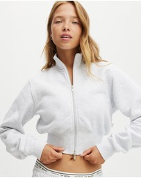 Cotton On Body Active - Plush Fitted Zip Through Jacket