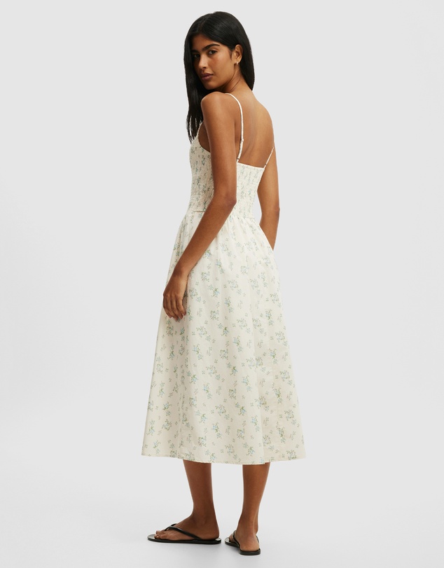 Cotton On - Remy Shirred Bodice Midi Dress